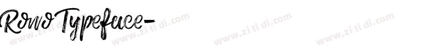 Rowo Typeface字体转换